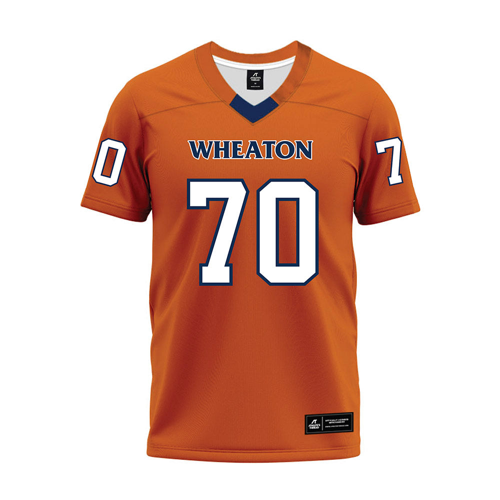 Wheaton IL - NCAA Football : Cole Schminski - Orange Premium Football Jersey-0