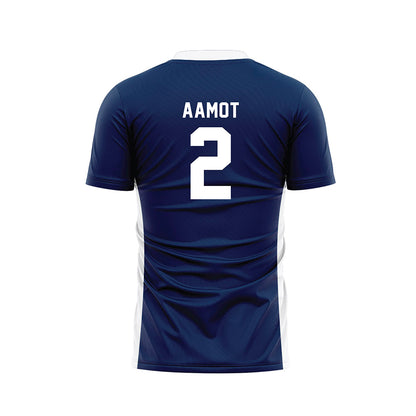 Wheaton IL - NCAA Men's Soccer : Beck Aamot - Navy Soccer Jersey-1