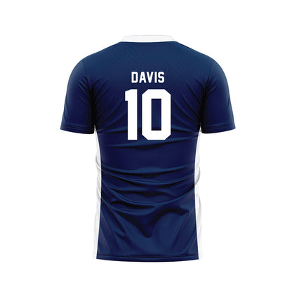 Wheaton IL - NCAA Men's Soccer : Caleb Davis - Navy Soccer Jersey-1