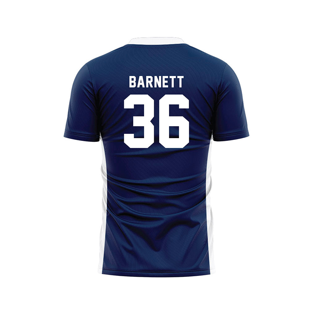 Wheaton IL - NCAA Men's Soccer : Caleb Barnett - Navy Soccer Jersey-1