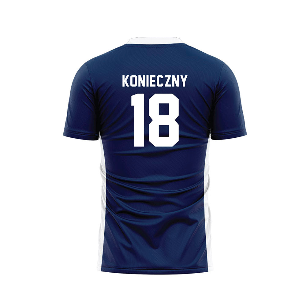 Wheaton IL - NCAA Men's Soccer : Chris Konieczny - Navy Soccer Jersey-1