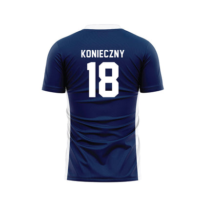 Wheaton IL - NCAA Men's Soccer : Chris Konieczny - Navy Soccer Jersey-1