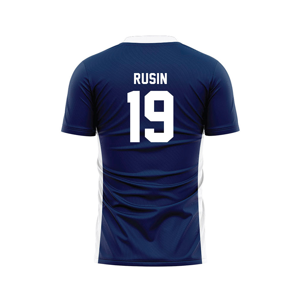 Wheaton IL - NCAA Men's Soccer : Craig Rusin - Navy Soccer Jersey-1