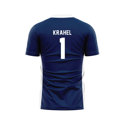 Wheaton IL - NCAA Men's Soccer : Jack Krahel - Navy Soccer Jersey-1