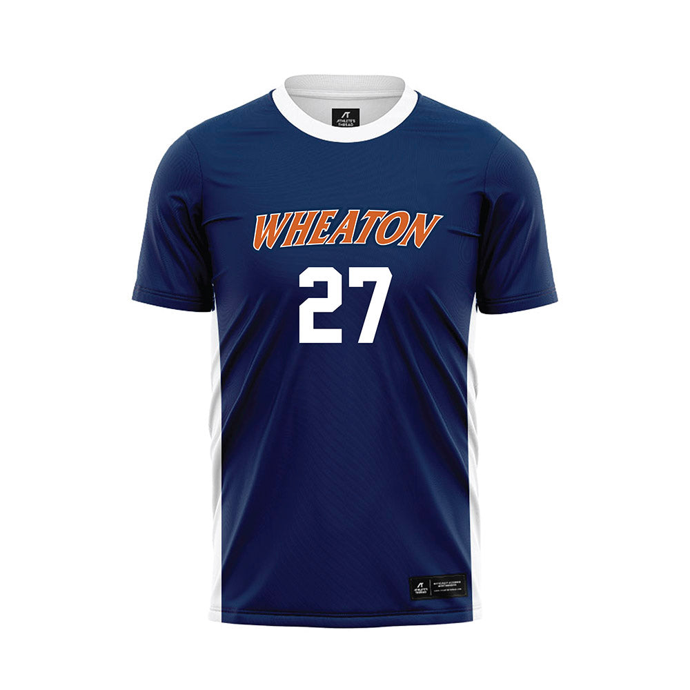 Wheaton IL - NCAA Men's Soccer : Jack Kern - Navy Soccer Jersey-0