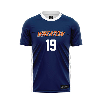 Wheaton IL - NCAA Men's Soccer : Craig Rusin - Navy Soccer Jersey-0