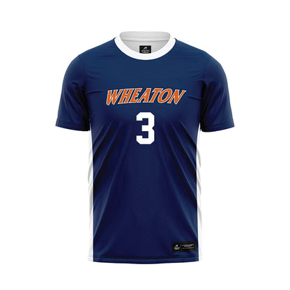 Wheaton IL - NCAA Men's Soccer : Caden Yamada - Navy Soccer Jersey-0