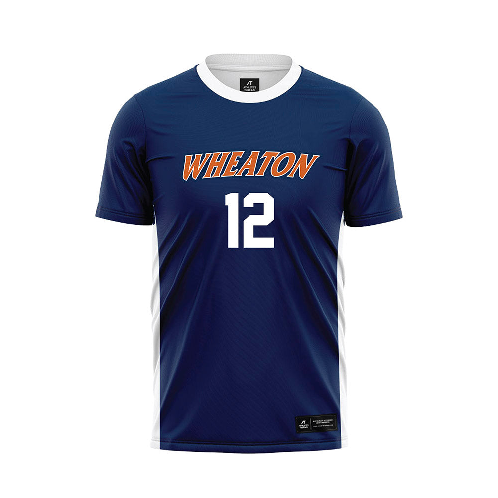 Wheaton IL - NCAA Men's Soccer : Cooper Falling - Navy Soccer Jersey-0