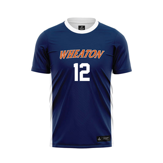 Wheaton IL - NCAA Men's Soccer : Cooper Falling - Navy Soccer Jersey-0