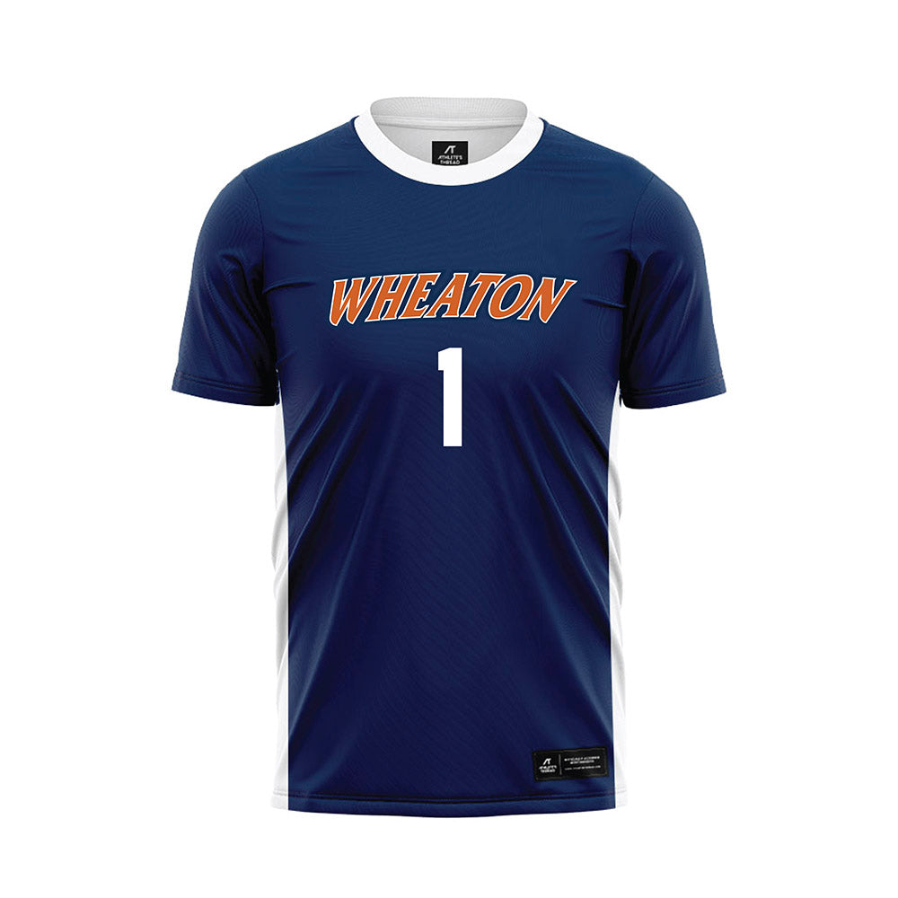 Wheaton IL - NCAA Men's Soccer : Jack Krahel - Navy Soccer Jersey-0