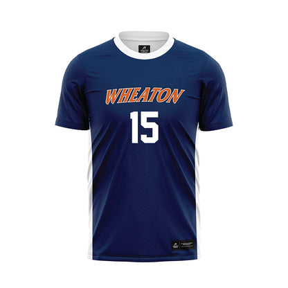 Wheaton IL - NCAA Men's Soccer : Oliver Bankston - Navy Soccer Jersey-0