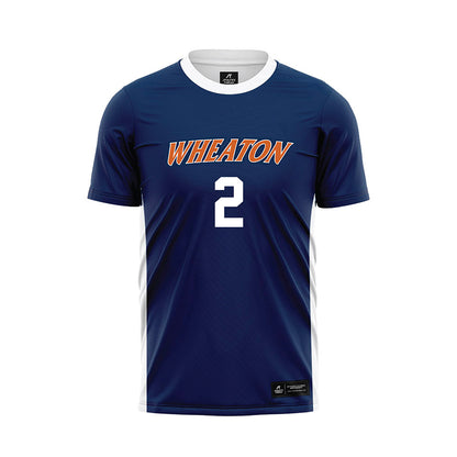 Wheaton IL - NCAA Men's Soccer : Beck Aamot - Navy Soccer Jersey-0