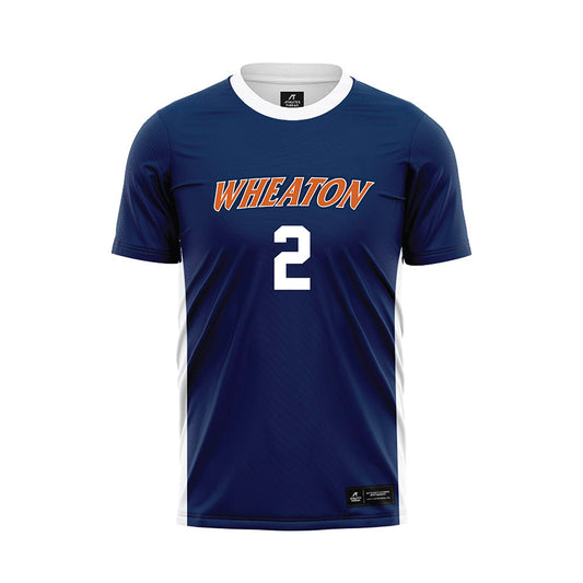 Wheaton IL - NCAA Men's Soccer : Beck Aamot - Navy Soccer Jersey-0