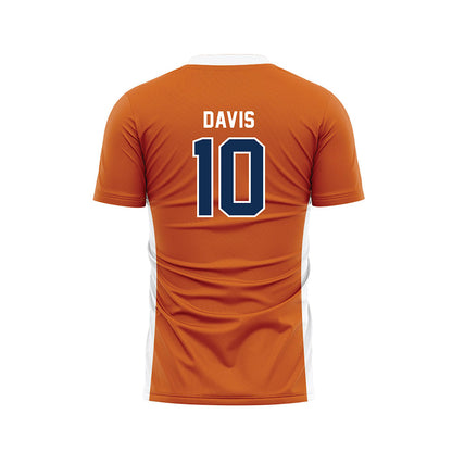 Wheaton IL - NCAA Men's Soccer : Caleb Davis - Orange Soccer Jersey-1