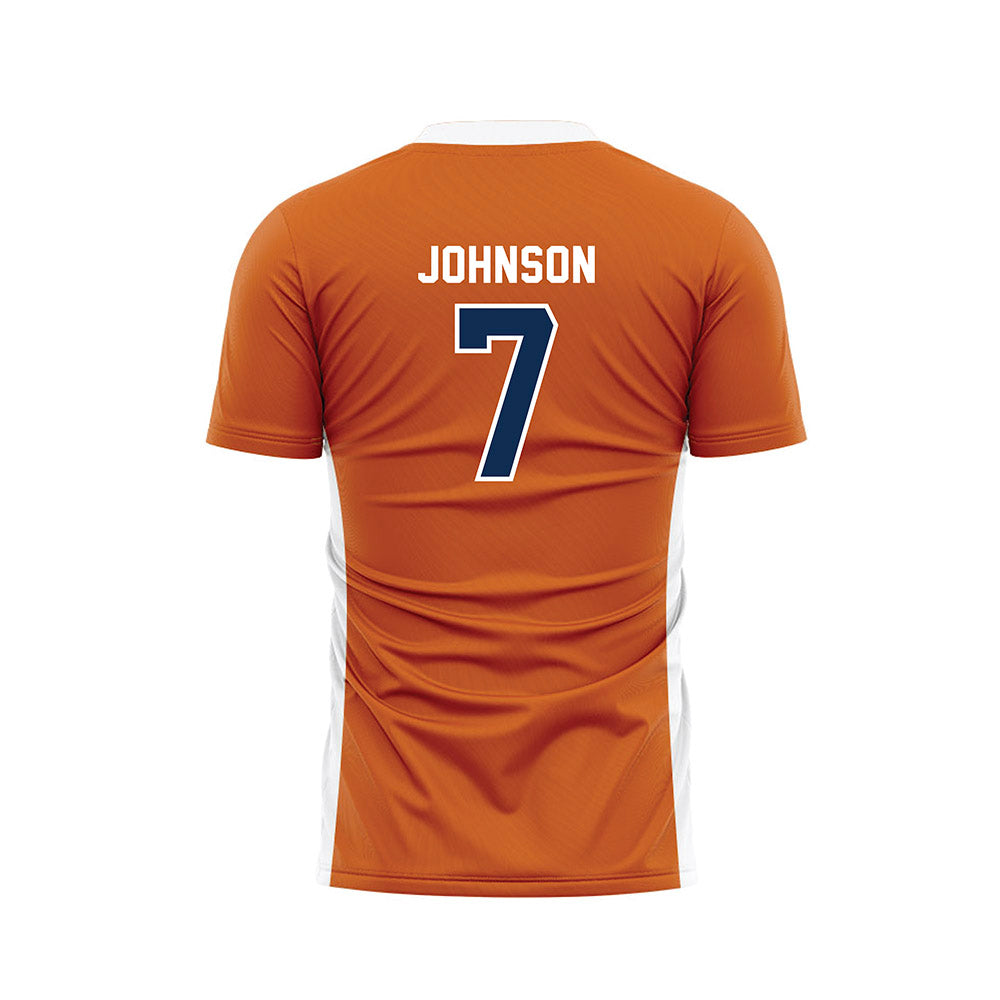 Wheaton IL - NCAA Men's Soccer : Kyle Johnson - Orange Soccer Jersey-1