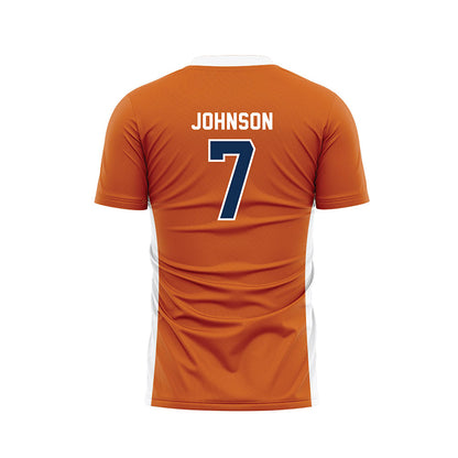 Wheaton IL - NCAA Men's Soccer : Kyle Johnson - Orange Soccer Jersey-1