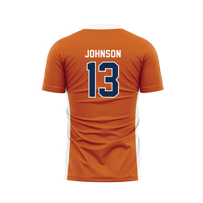 Wheaton IL - NCAA Men's Soccer : Patton Johnson - Orange Soccer Jersey-1