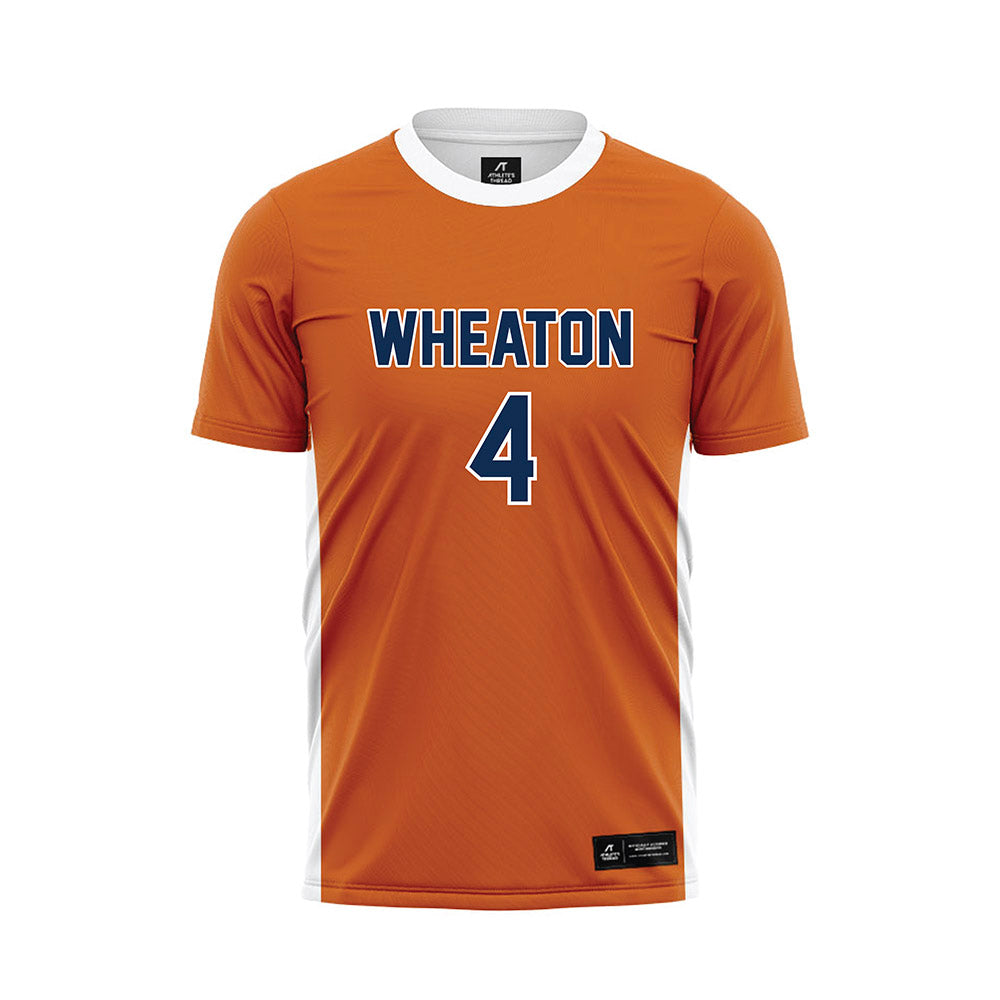 Wheaton IL - NCAA Men's Soccer : David Huber - Orange Soccer Jersey-0