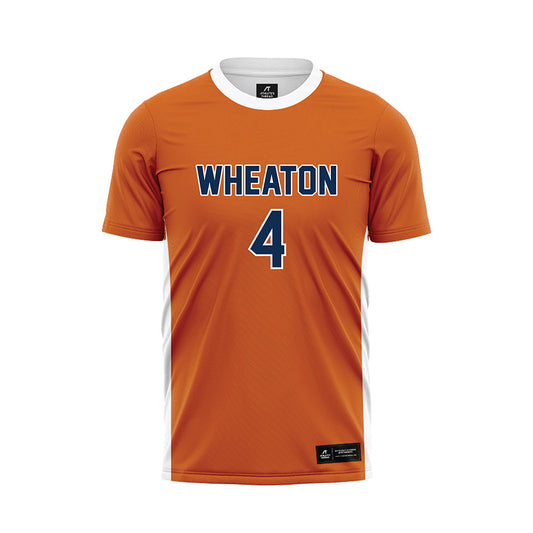 Wheaton IL - NCAA Men's Soccer : David Huber - Orange Soccer Jersey-0