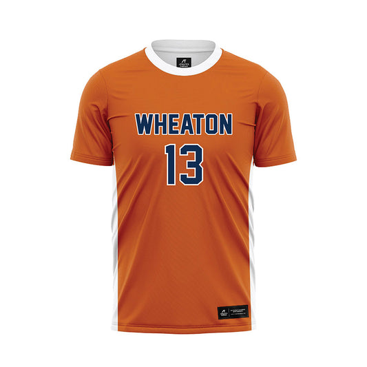 Wheaton IL - NCAA Men's Soccer : Patton Johnson - Orange Soccer Jersey-0