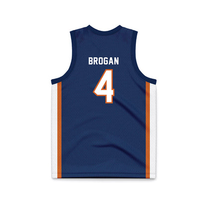 Wheaton IL - NCAA Women's Basketball : Lydia Brogan - Navy Basketball Jersey-1