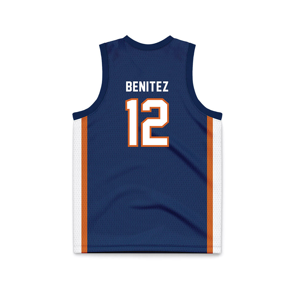 Wheaton IL - NCAA Women's Basketball : Emma Benitez - Navy Basketball Jersey-1