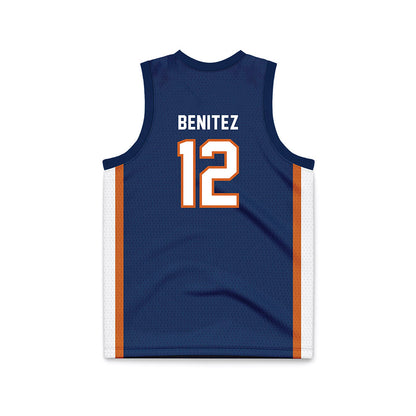 Wheaton IL - NCAA Women's Basketball : Emma Benitez - Navy Basketball Jersey-1