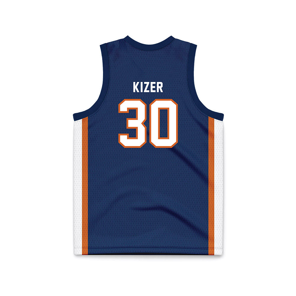 Wheaton IL - NCAA Women's Basketball : Grace Kizer - Navy Basketball Jersey-1