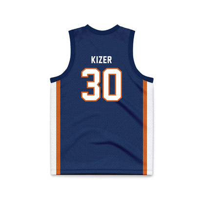 Wheaton IL - NCAA Women's Basketball : Grace Kizer - Navy Basketball Jersey-1