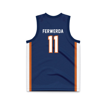 Wheaton IL - NCAA Women's Basketball : Paige Ferwerda - Navy Basketball Jersey-1