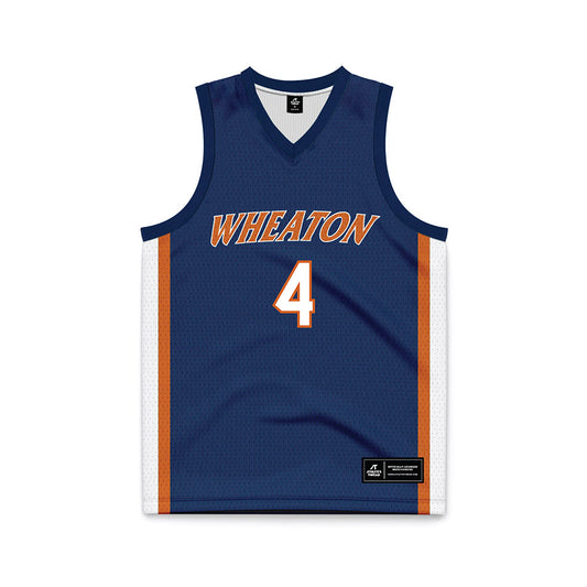 Wheaton IL - NCAA Women's Basketball : Lydia Brogan - Navy Basketball Jersey-0