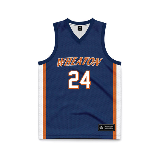 Wheaton IL - NCAA Women's Basketball : Kate Oliver - Navy Basketball Jersey-0