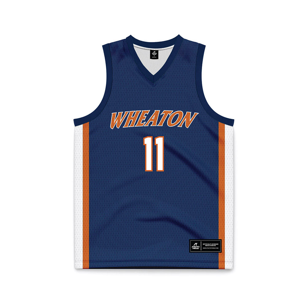 Wheaton IL - NCAA Women's Basketball : Paige Ferwerda - Navy Basketball Jersey-0