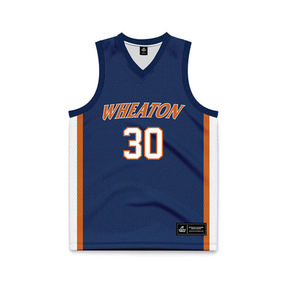 Wheaton IL - NCAA Women's Basketball : Grace Kizer - Navy Basketball Jersey-0