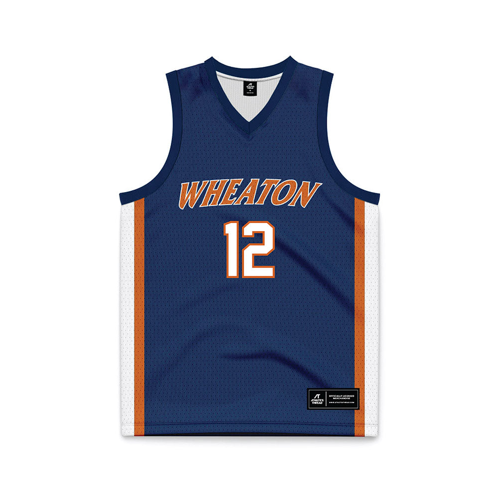 Wheaton IL - NCAA Women's Basketball : Emma Benitez - Navy Basketball Jersey-0