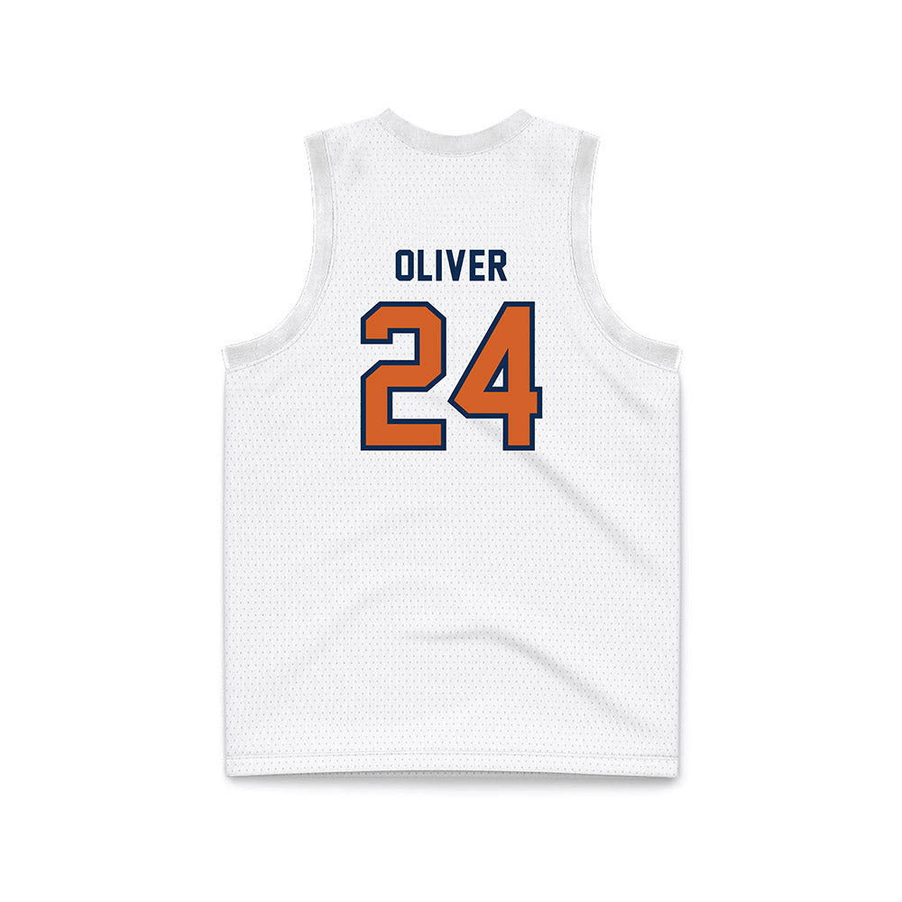 Wheaton IL - NCAA Women's Basketball : Kate Oliver - White Basketball Jersey-1