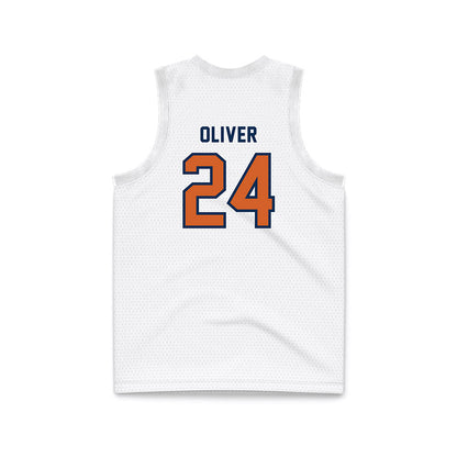 Wheaton IL - NCAA Women's Basketball : Kate Oliver - White Basketball Jersey-1
