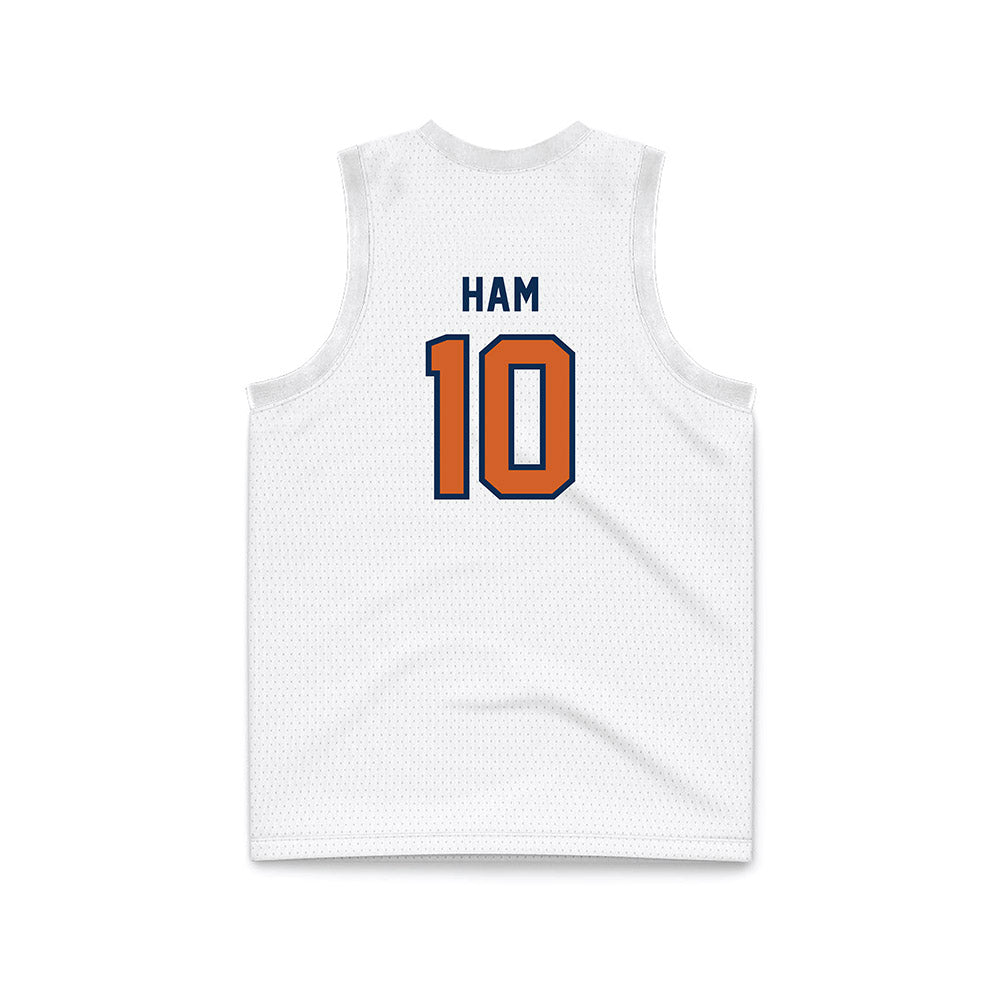 Wheaton IL - NCAA Women's Basketball : Lauryn Ham - White Basketball Jersey-1