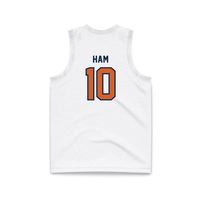 Wheaton IL - NCAA Women's Basketball : Lauryn Ham - White Basketball Jersey-1