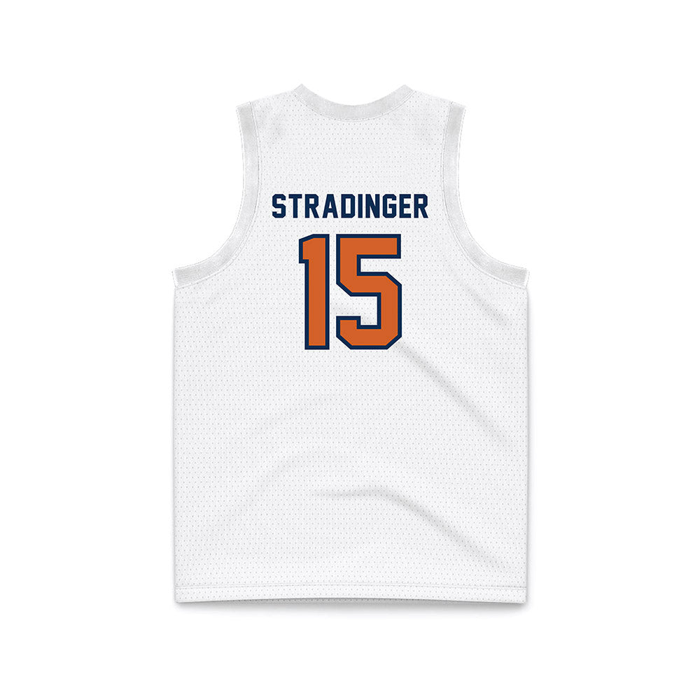 Wheaton IL - NCAA Women's Basketball : Ann Magee Stradinger - White Basketball Jersey-1