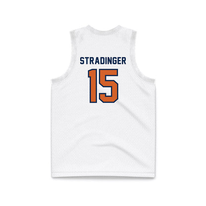 Wheaton IL - NCAA Women's Basketball : Ann Magee Stradinger - White Basketball Jersey-1