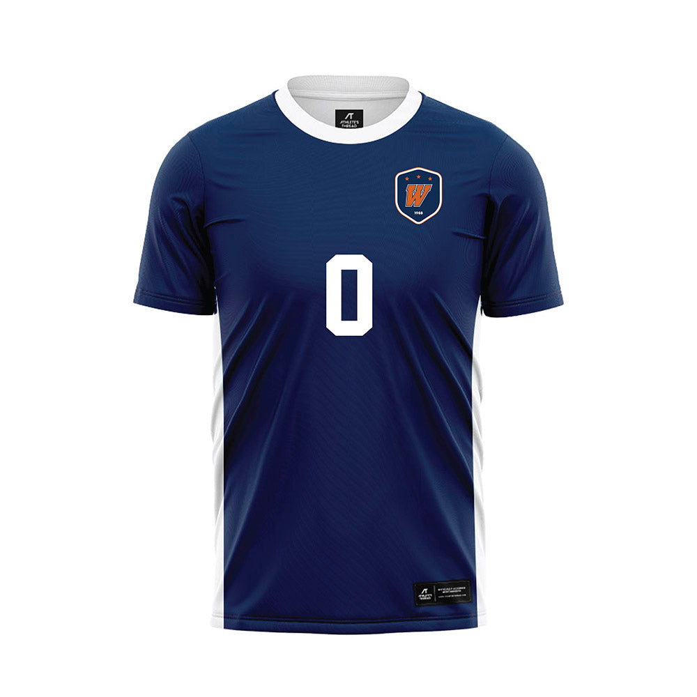 Wheaton IL - NCAA Women's Soccer : Elizabeth Netz - Navy Soccer Jersey-0