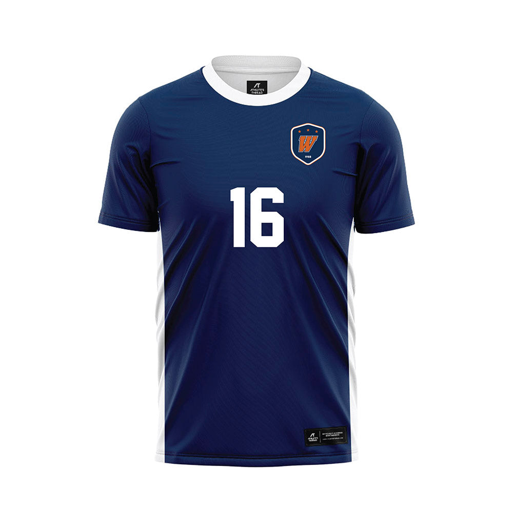 Wheaton IL - NCAA Women's Soccer : Cami Tofilon - Navy Soccer Jersey-0