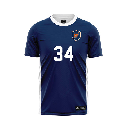 Wheaton IL - NCAA Women's Soccer : Eleanor Mounts - Navy Soccer Jersey-0