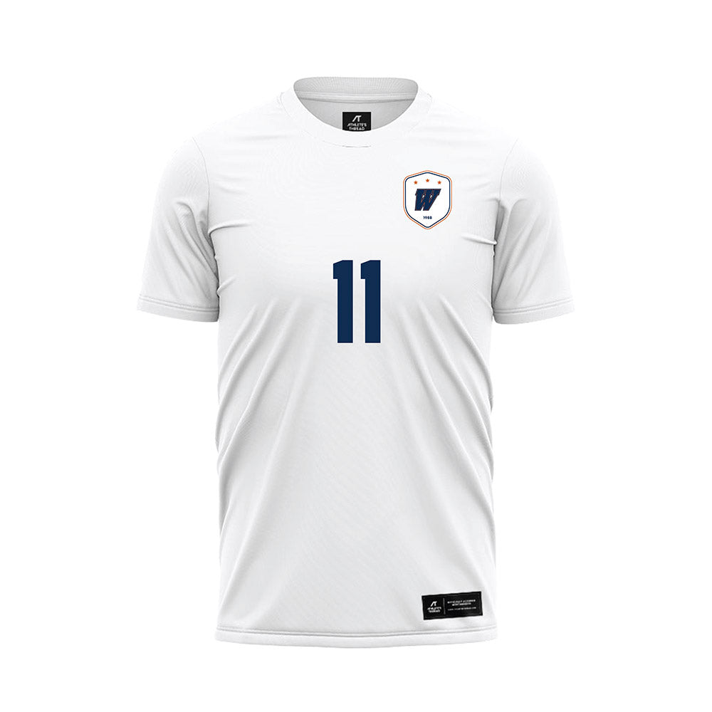 Wheaton IL - NCAA Women's Soccer : Katherine Wood - White Soccer Jersey-0