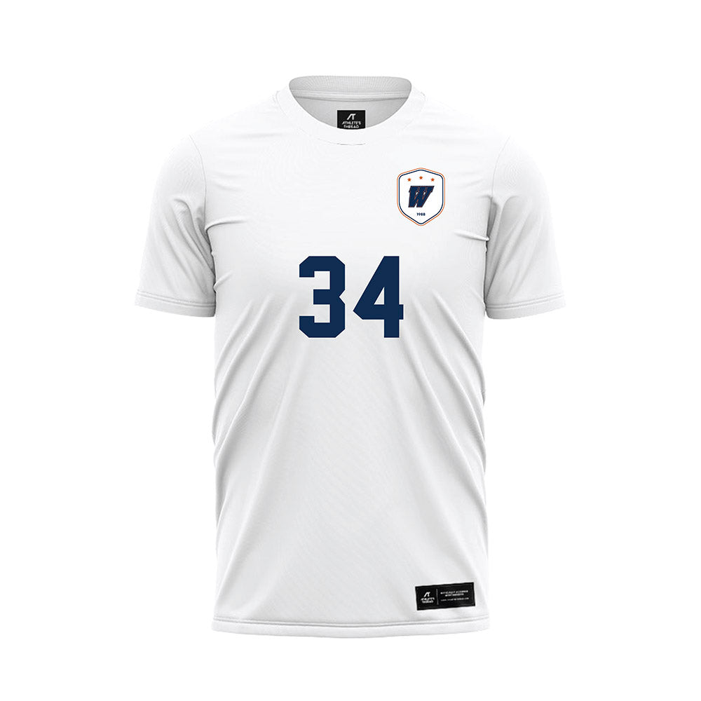 Wheaton IL - NCAA Women's Soccer : Eleanor Mounts - White Soccer Jersey-0