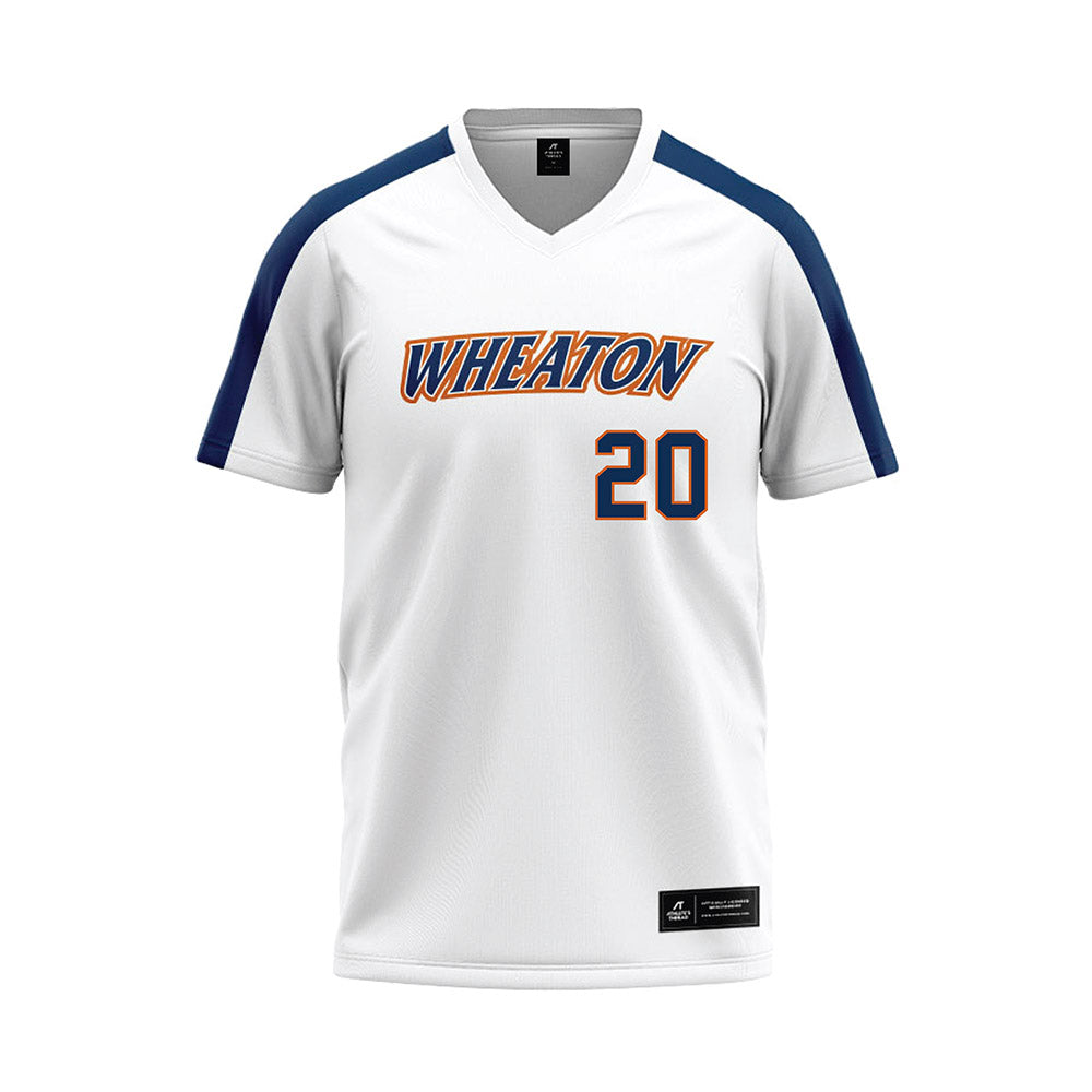 Wheaton IL - NCAA Softball : Natalie McCaghren - White Baseball Jersey-0