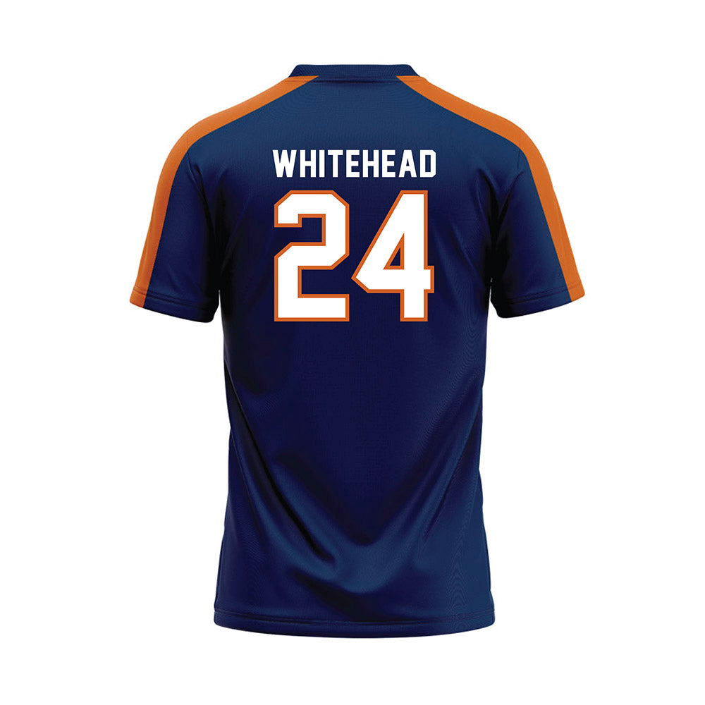 Wheaton IL - NCAA Softball : Abby Whitehead - Navy Baseball Jersey-1