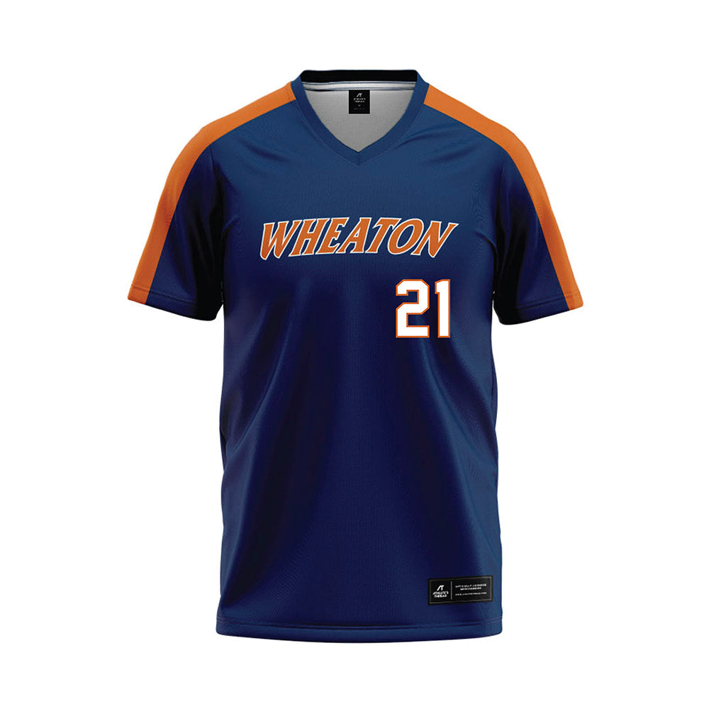 Wheaton IL - NCAA Softball : Brianna Ehninger - Navy Baseball Jersey-0