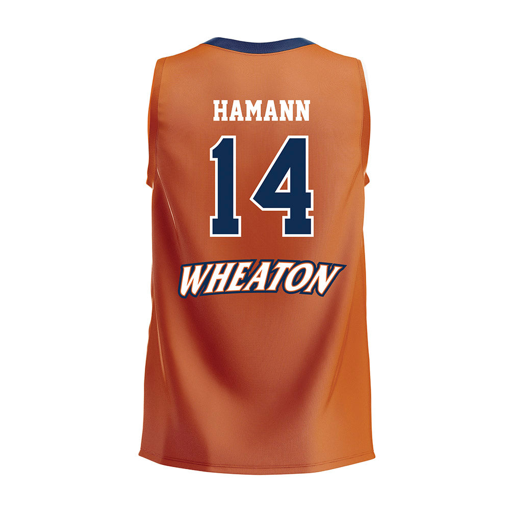 Wheaton IL - NCAA Women's Volleyball : Mary Hamann - Orange Volleyball Jersey-1